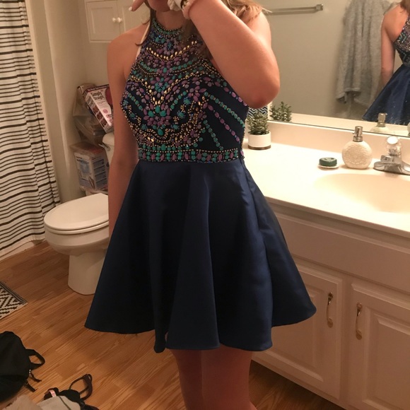 Narianna beaded navy dress XS - Picture 2 of 2